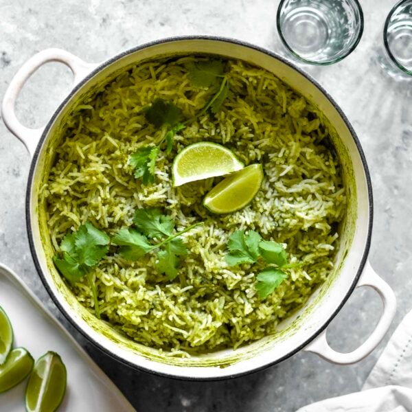 Rice with vegetables or green rice